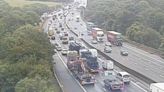 Major motorway in chaos after crash involving two lorries causes six mile queues