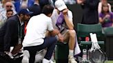 Sinner treated by doctors during Wimbledon quarter-final with Daniil Medvedev