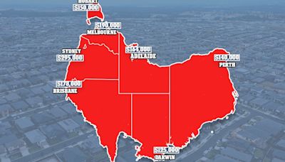 Upside down map showing how much you need to earn to afford a house