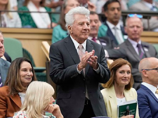 Actor Dustin Hoffman and Super Bowl winner Patrick Mahomes among celebrities at Wimbledon