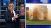 Colbert outraged by climate vandals spray-painting Stonehenge: 'Makes me want to go buy a Hummer'