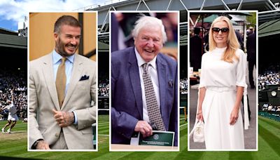 Becks and his mum and Katherine Jenkins lead stars in Wimbledon Royal Box