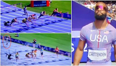 The reason why USA’s Freddie Crittenden bizarrely jogged his way through Olympic 110m hurdles