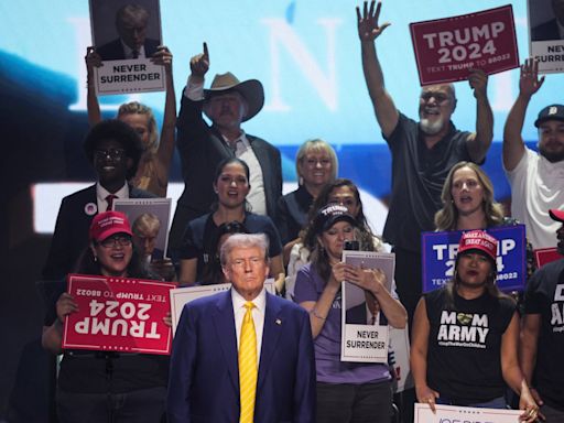 Trump labels Biden’s immigration order ‘bulls***’ as he rallies in Arizona after felony conviction