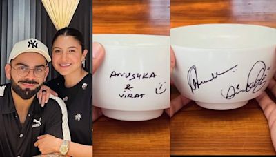 Virat Kohli and Anushka Sharma gift their autographed cup to Naru Noodle Bar chef Kavan Kuttappa, thank him with special words