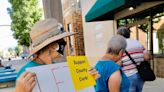 Counterprotesters support Shasta County clerk, elections staff