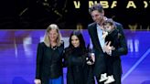 Pau Gasol is awarded with Kobe and Gigi Bryant WNBA Advocacy Award