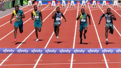 Kishane Thompson wins Jamaica's 100m Olympic trials in 9.77 seconds