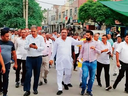 Hisar: Traders march to protest ‘poor’ law & order situation
