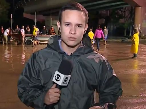 Repórter é hostilizado ao vivo no Jornal da Globo durante cobertura da tragédia no RS