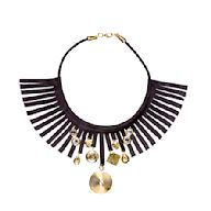 A bold and eye-catching necklace that is designed to make a statement. Often featuring large or intricate designs, statement necklaces are typically worn with simple outfits to add a pop of color or texture. Popular styles include bib necklaces, collar necklaces, and choker necklaces.
