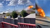 飛機灑水救火卻撞電桿「燒成火球」墜毀高速公路 機長當場身亡