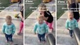 Leaf blower makes toddler’s day in mood-boosting TikTok
