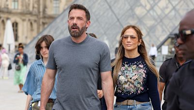 Ben Affleck looks stern leaving his office after moving his belongings from shared mansion with Jennifer Lopez