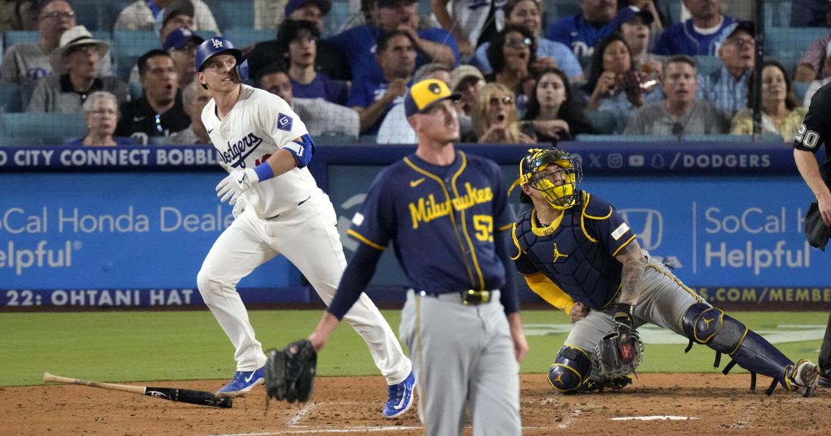 Brewers' latest grand slam not enough to down Dodgers in series opener