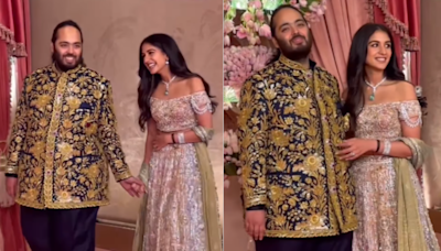 Anant Ambani-Radhika Merchant Looked Regal In Gold, Crystal Dress For Sangeet; All About Their Outfits