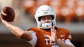 WATCH: Texas QB Quinn Ewers jogging and throwing during warmups