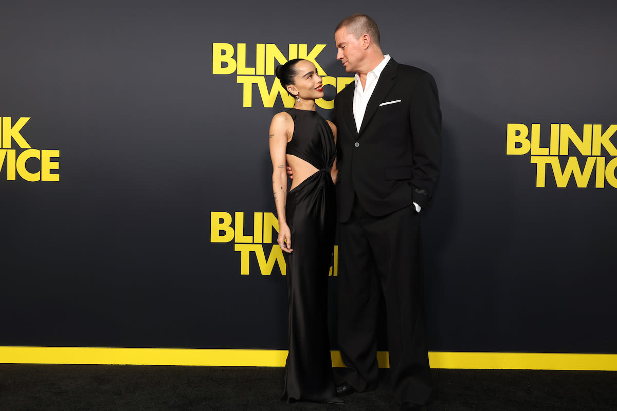 Zoe Kravitz And Channing Tatum Drip Heart Eye Goo At The L.A. Premiere Of 'Blink Twice'