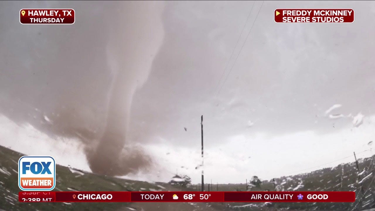 Storm chaser rescues family during live coverage of Texas tornado