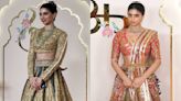 Suhana Khan embraces colors for second look in silk panel lehenga; Khushi Kapoor picks velvet for Anant Ambani-Radhika's wedding