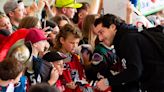 Fans gather at airport to welcome Utah’s new NHL team off the plane