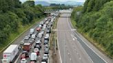 Two hospitalised after loose tyre reportedly hits oncoming car on M5 | ITV News