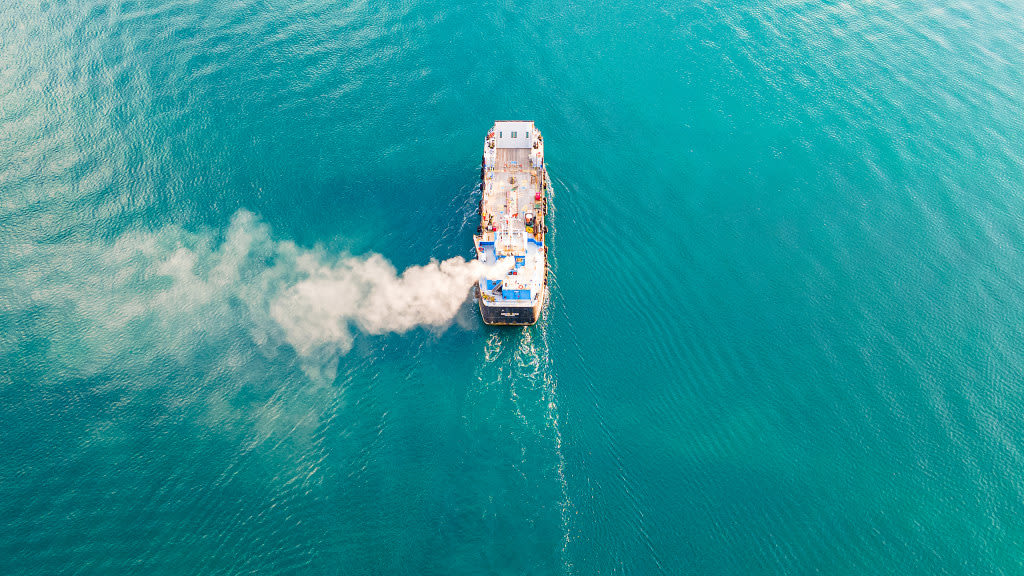 This tech takes polluting cargo ship exhaust and buries it in the ocean