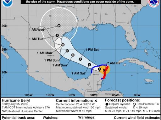 Hurricane Beryl tracker: See projected path, spaghetti models of storm as it hits Mexico