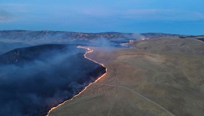 California firefighters make progress against first large fire of the year