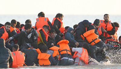 Migrant shouts 'This is for Rishi Sunak' as his boat heads for Channel