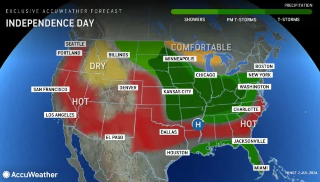 NY weather: These 4 weather maps show latest Fourth of July forecast