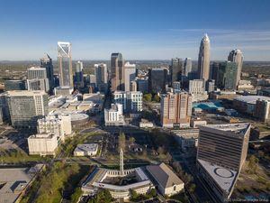 Sinkhole closes road in Uptown Charlotte