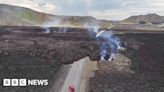 Watch: Lava engulfs road in Iceland