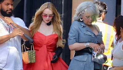 Lindsay Lohan and Jamie Lee Curtis in wild outfits for Freaky Friday 2