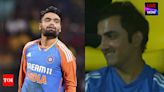 Watch: Gautam Gambhir bursts into a big smile as 'game-changer' Rinku Singh takes maiden T20I wicket | Cricket News - Times of India