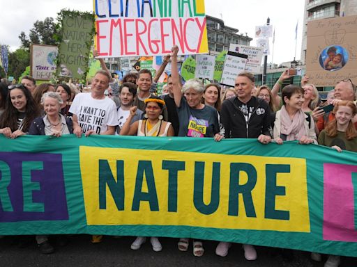 Dame Emma Thompson backs Just Stop Oil as thousands join ‘restore nature’ march