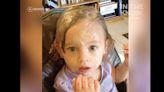 Toddler girl gets caught trying to ‘style’ her hair with yogurt
