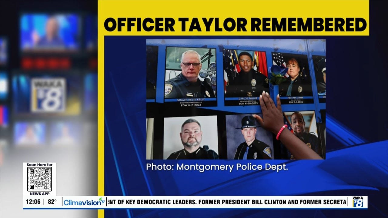 Life of Montgomery police officer Carlos Taylor remembered with unique tribute - WAKA 8