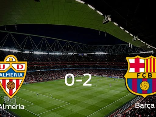 Barcelona vence 2-0 en el feudo de Almería