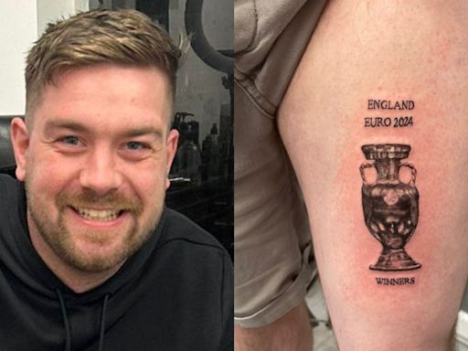 England supporter declares confidence in Euros win with tattoo… before final