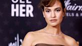 Lily James Wore a Sultry See-Through Oscar de la Renta Gown to the Critics Choice Awards