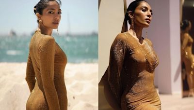 Sexy! Sobhita Dhulipala Flaunts Her Hot Curves In A Golden Bodycon Dress; See Viral Photos - News18