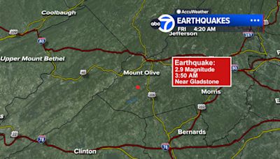 Earthquake shakes parts of New Jersey overnight