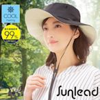 Sunlead 防潑水。涼感吸濕排汗晴雨兩用遮陽帽/登山帽 (黑色)