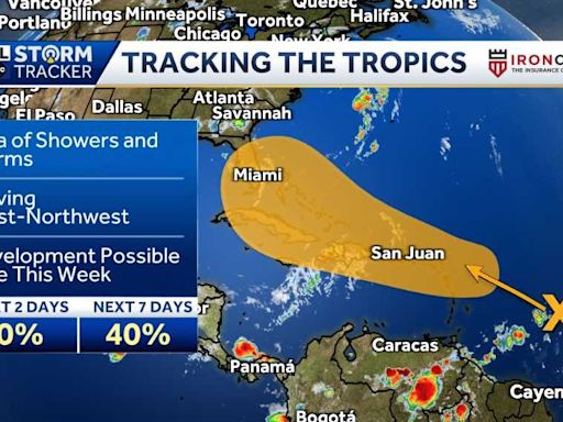 National Hurricane Center tracking possible development in the Atlantic this week