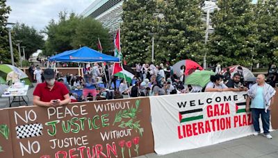 UT Dallas students set up an encampment overnight to protest war in Gaza