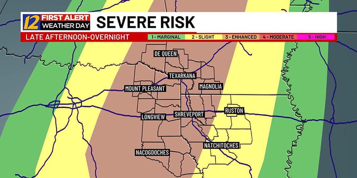 Severe weather likely this afternoon!