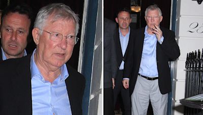 Sir Alex Ferguson seen leaving private member's club with former Man Utd target