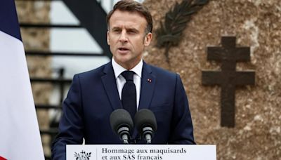 Macron homenajea a la resistencia en el primer acto de homenaje al Desembarco de Normandía