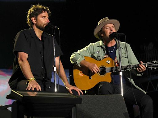 Bradley Cooper Joins Pearl Jam to Sing 'Maybe It's Time' from 'A Star Is Born' at BottleRock Napa Valley Music Festival